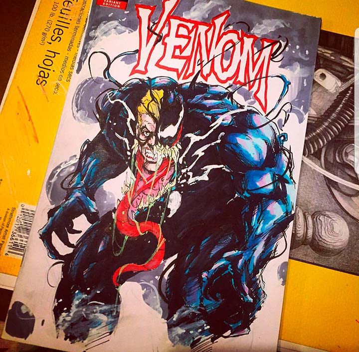 Venom Sketch Cover by Armando Ramirez